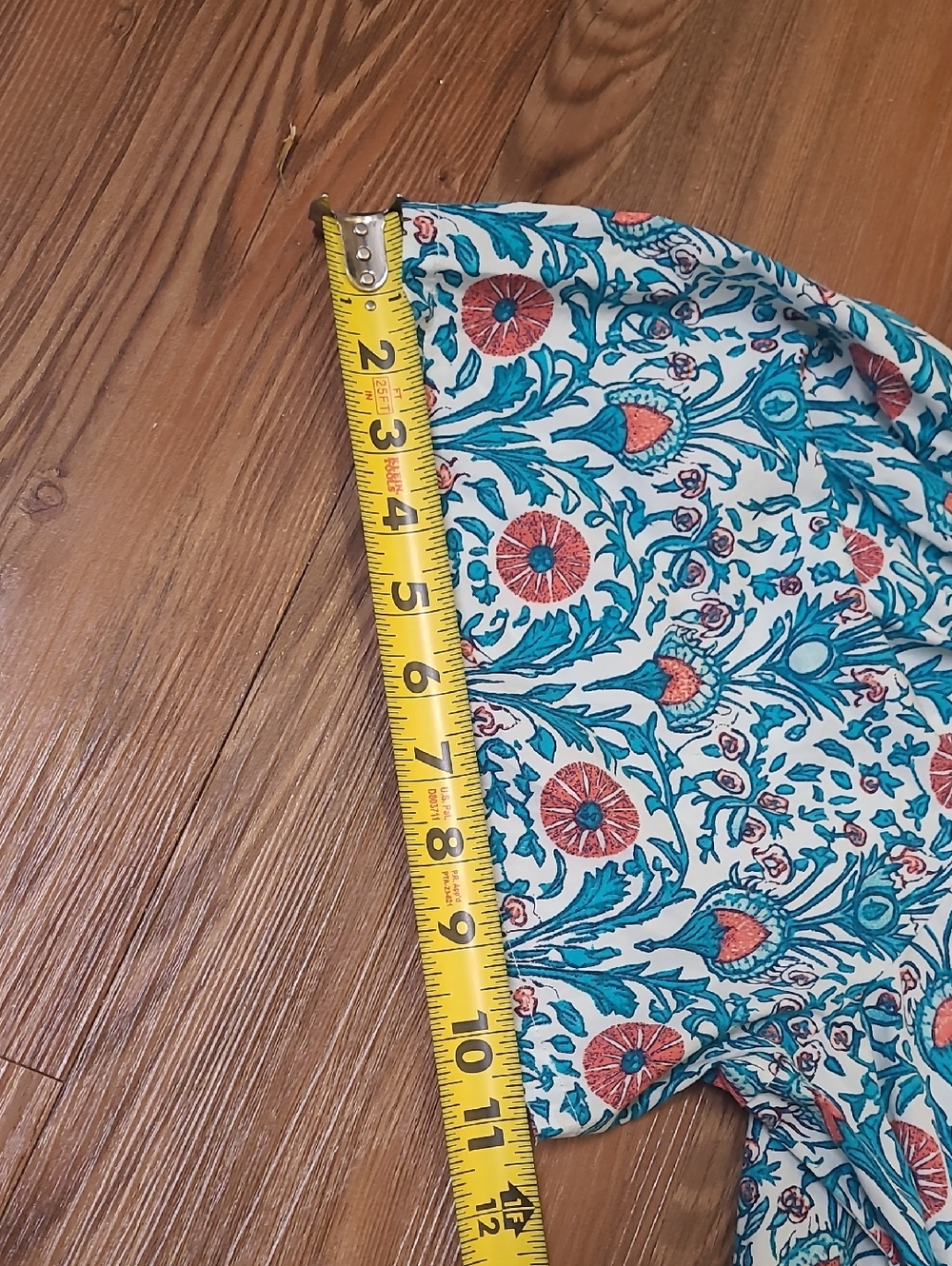 crown & ivy Teal and Coral Floral Maxi Dress - Picture 11 of 14